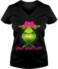 Crazy Grinch lady Vneck