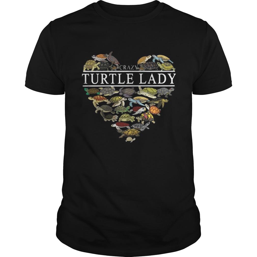 Crazy Turtle Lady Aholic Heart Shirt 