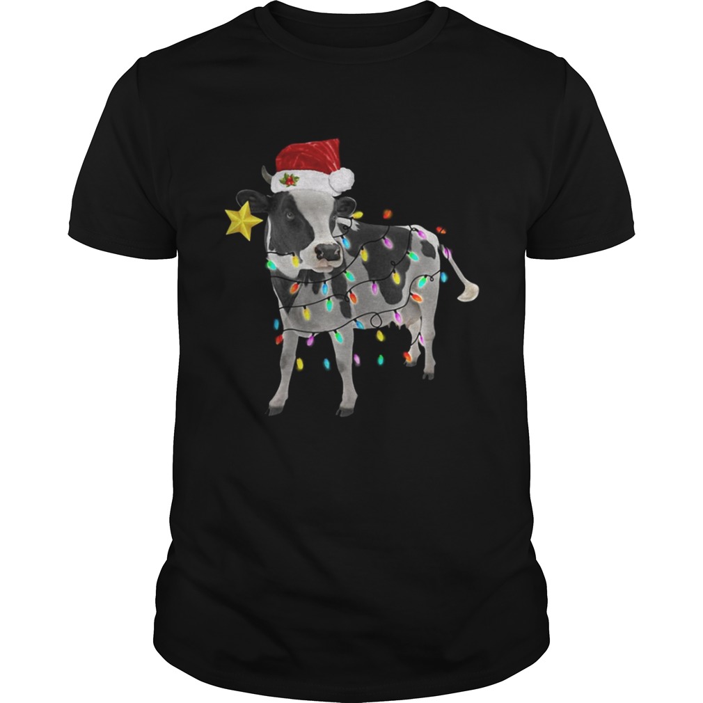 Dairy cows light Christmas shirt