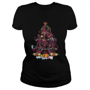 Deadpool Christmas Tree Ladies Tee