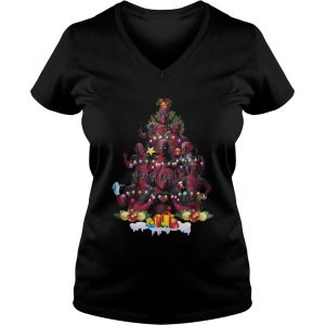 Deadpool Christmas Tree Vneck