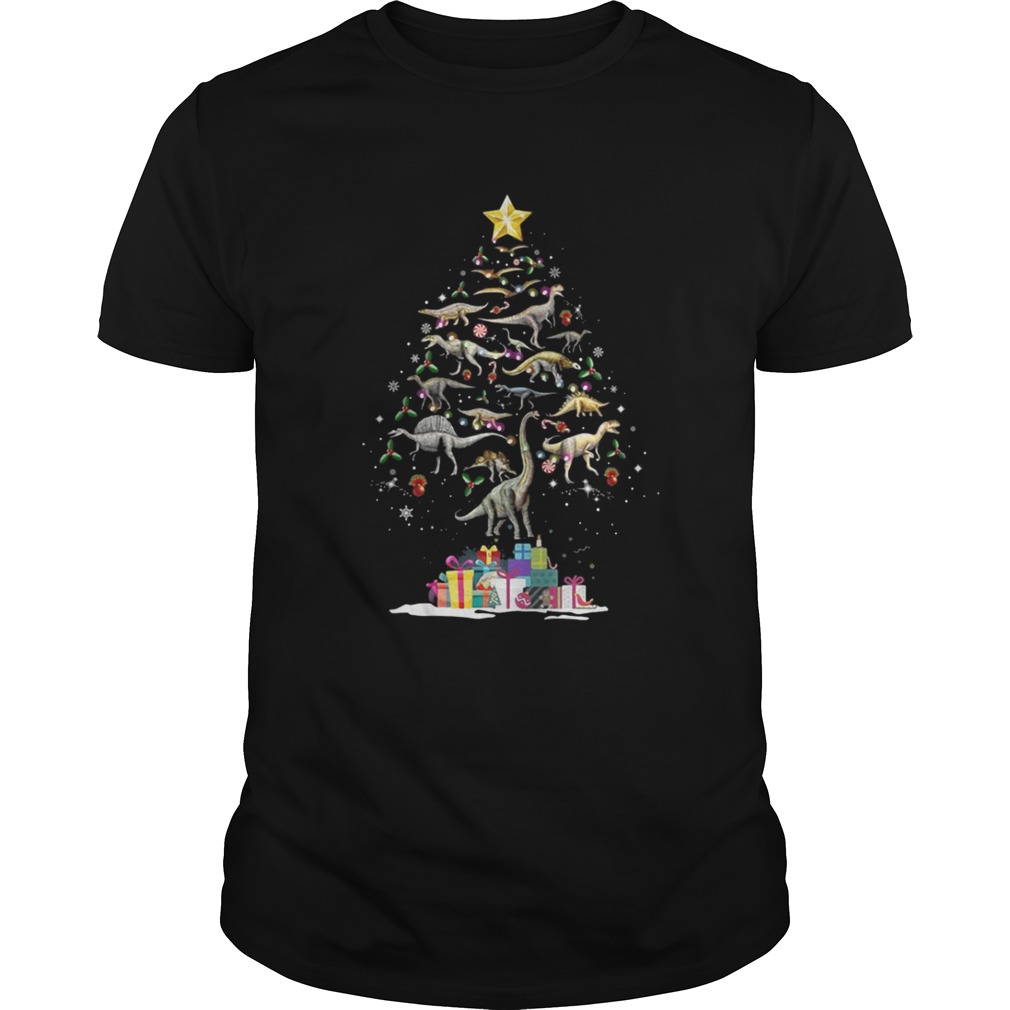 Dinosaur Christmas Tree Shirt 