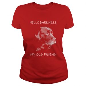 Dog hello darkness my old friend Ladies Tee