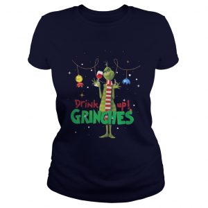 Drink Up Grinches Christmas Ladies Tee