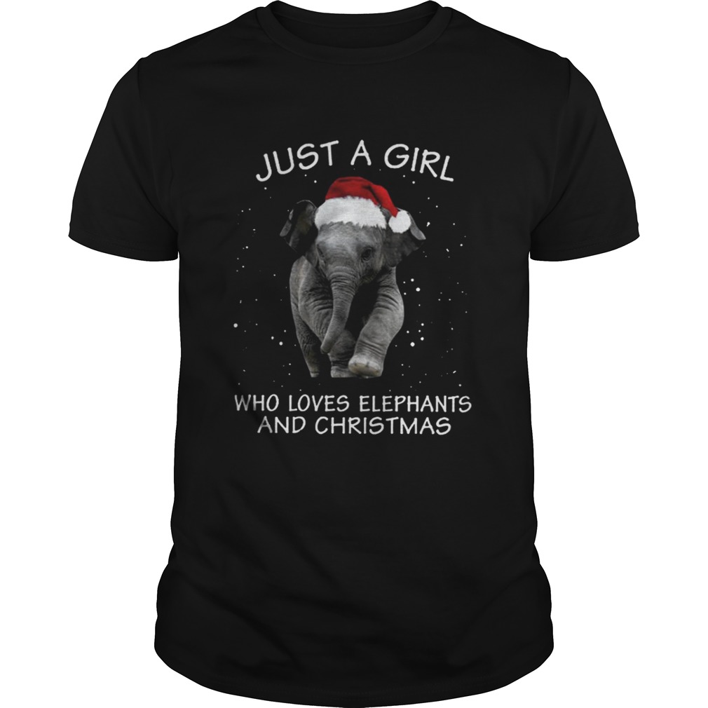 Elephants Hat Just a girl who loves Elephants and christmas shirt
