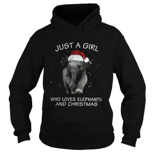 Elephants Hat Just a girl who loves Elephants and christmas Hoodie
