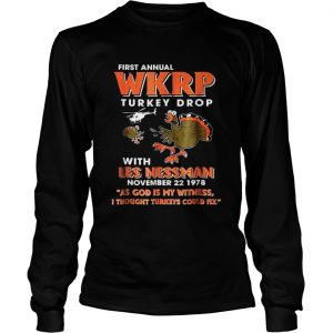 First Annual WKRP Turkey Drops With Les Nessman Longsleeve Tee