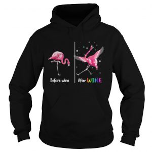 Flamingos Before And After Drinking Wine Hoodie