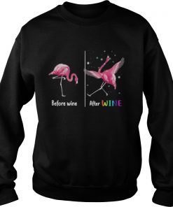 Flamingos Before And After Drinking Wine Sweatshirt
