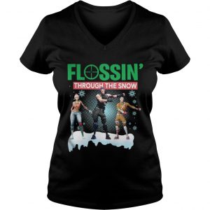 Flossing Through The Snow Fortnite Christmas Vneck