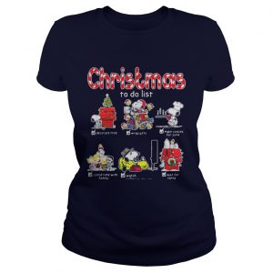 Funny Snoopy Christmas to Do List Ladies Tee