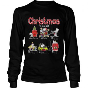 Funny Snoopy Christmas to Do List Longsleeve Tee