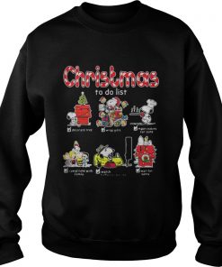 Funny Snoopy Christmas to Do List Sweatshirt