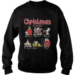 Funny Snoopy Christmas to Do List Sweatshirt
