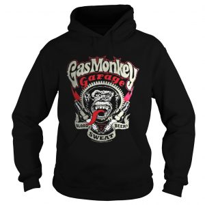 Gas Monkey Garage Spark Plugs Blood Sweat Beers Licensed Black Mens Hoodie