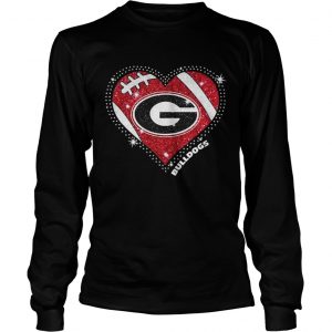 Georgia Bulldogs football diamond heart Longsleeve Tee
