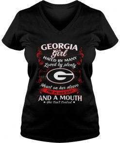 Georgia Girl Hated By Many Loved By Plenty Heart On Her Sleeve Vneck