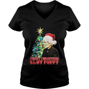 Golden Girls Merry Christmas Slut Puppy Vneck