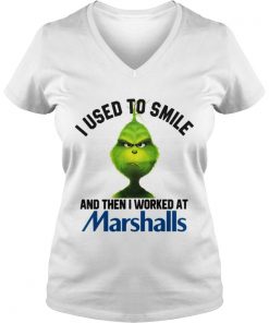 Grinch I used to smile and then I worked at Marshalls Vneck