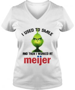 Grinch I used to smile and then I worked at Meijer Vneck