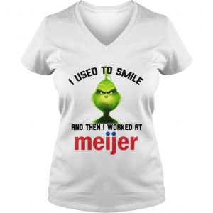 Grinch I used to smile and then I worked at Meijer Vneck