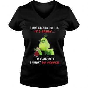 Grinch Im Grumpy I want Dr Papper Christmas Vneck