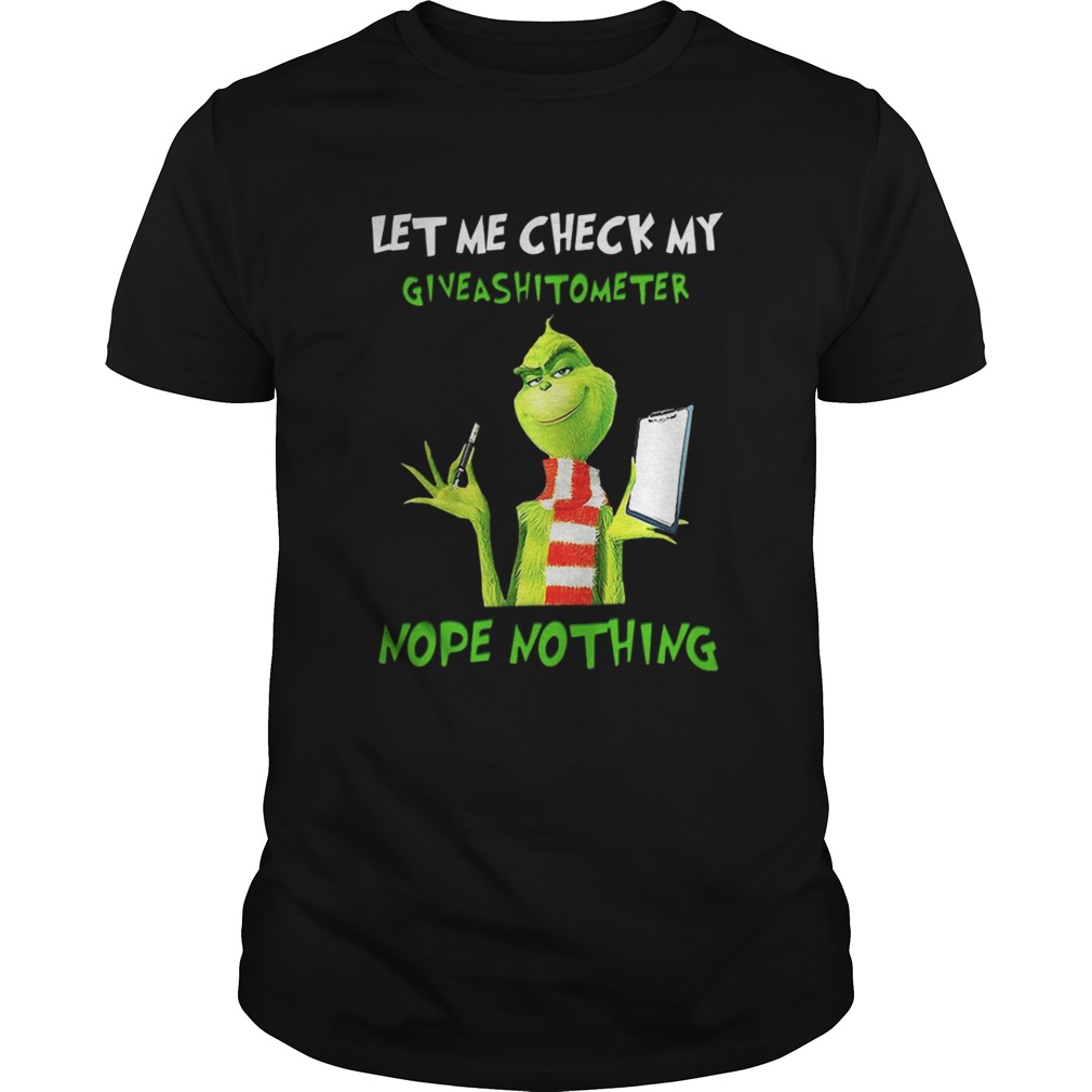 Grinch Let me check my giveashitometer nope nothing shirt