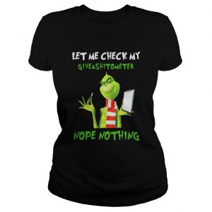 Grinch Let me check my giveashitometer nope nothing Ladies Tee