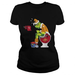 Grinch Santa Oklahoma State Cowboys toilet Ladies Tee - Copy