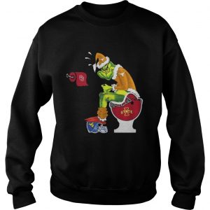 Grinch Santa Oklahoma State Cowboys toilet Sweatshirt