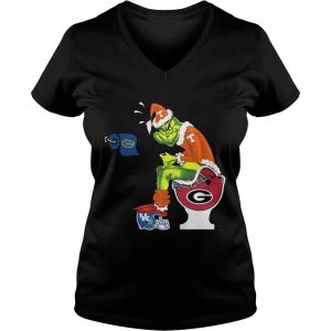 Grinch Santa Tennessee Volunteers toilet Vneck