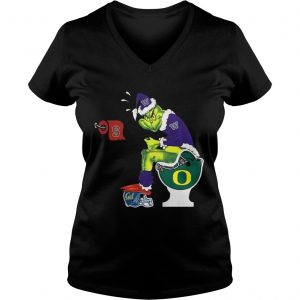 Grinch Santa Washington Huskies toilet Vneck