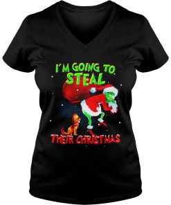 Grinch Santa and Max I’m going to steal their christmas Vneck