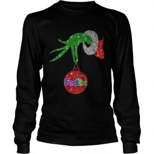 Grinch Santa holdings FedEx ornament Christmas Longsleeve Tee