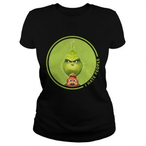 Grinch and Max Dog I hate people Ladies Tee