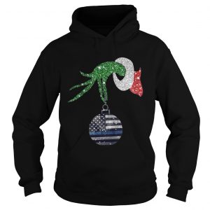 Grinch hand holding Ornament Dog Christmas Hoodie