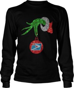 Grinch hand holding US postal service ornament Longsleeve Tee