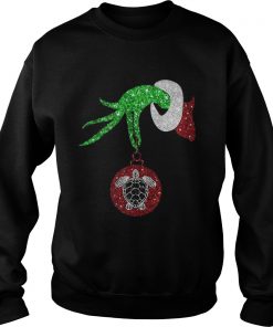 Grinch hand holding turtle ornament Sweatshirt