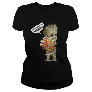 Groot Hug Turkey I’m Thankful For Vegetarians Ladies Tee