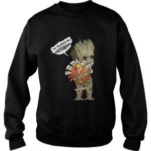 Groot Hug Turkey I’m Thankful For Vegetarians Sweatshirt