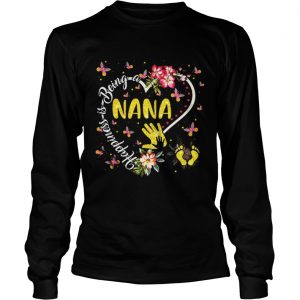 Happiness Is Being A Nana Black Longsleeve Tee