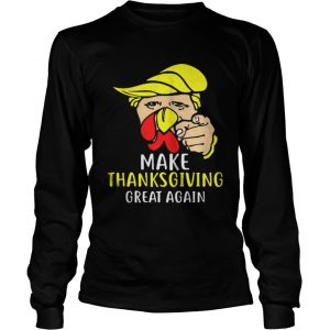 Happy Thanksgiving Daytrumpsgiving Turkey Face Longsleeve Tee