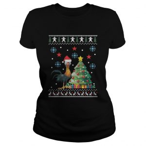 Hei Hei Chicken Christmas Ugly Ladies Tee