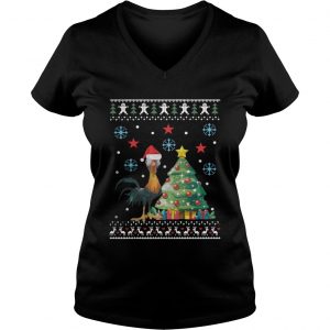 Hei Hei Chicken Christmas Ugly Vneck