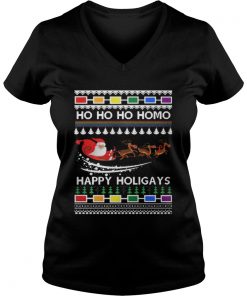 Ho Ho Ho Homo Happy Holigays Vneck