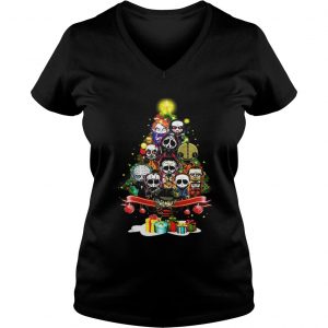 Horror Characters Christmas Tree Vneck