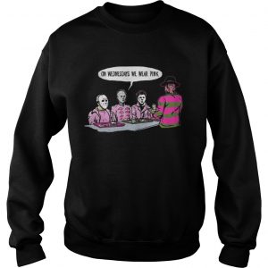 Horror Michael Myers on Wednesdays we wear pink Sweatshirt