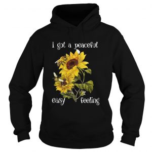 I Got A Peaceful Eaasy Feeling Bee Hippie Sunflower Hoodie