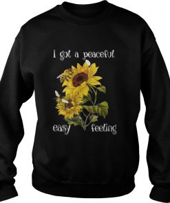 I Got A Peaceful Eaasy Feeling Bee Hippie Sunflower Sweatshirt