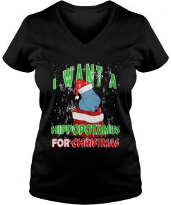 I Want A Hippopotamus For Christmas Vneck